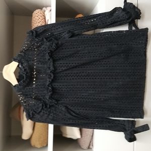 Madewell- Longsleeve eyelet top. Xxs